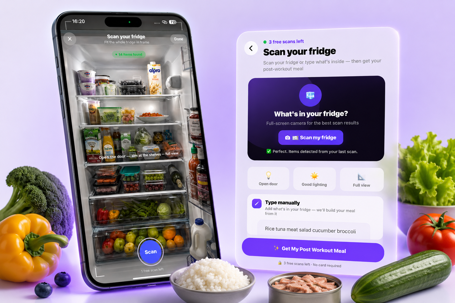 Scanning a fridge with Fridgym AI